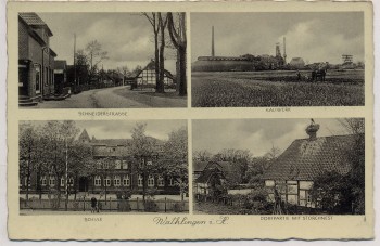 AK Mehrbild Wathlingen b. Celle Schneiderstrasse Schule Kaliwerk Storchnest 1935 RAR