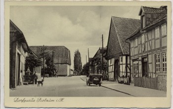 AK Foto Bolzum Dorfpartie Straßenansicht mit Menschen und Auto b. Sehnde 1935 RAR