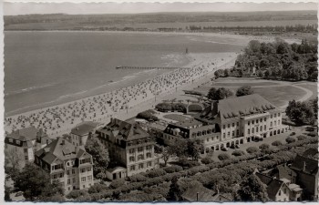 VERKAUFT !!!   AK Foto Ostseebad Travemünde Casino und Strand Lübeck 1961