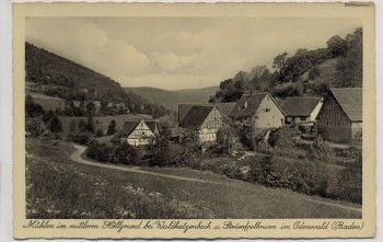 AK Mühlen im mittleren Höllgrund bei Waldkatzenbach u. Strümpfelbrunn im Odenwald 2 1940