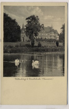 AK Kettenburg Schloß mit Schwänen b. Visselhövede 1930