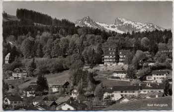 AK Foto Bad Kohlgrub Ortsansicht mit Teufelstättkopf Laubeneck 1972