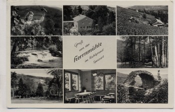 VERKAUFT !!!   AK Mehrbild Gruß von der Herrnmühle im Kahlgrund Spessart b. Michelbach Alzenau 1963