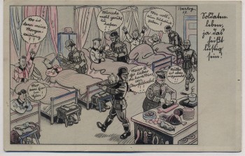 Künstler-AK Ferdinand Barlog Soldatenleben, ja das heißt lustig sein 1941
