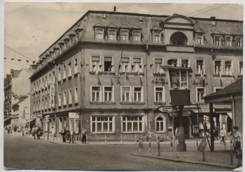 AK Foto Aue in Sachsen HO-Hotel Blauer Engel 1966