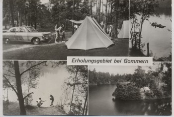 AK Foto Mehrbild Gommern Erholungsgebiet Zeltplatz 1981