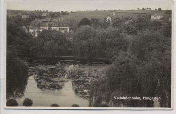 AK Foto Veitshöchheim Hofgarten mit Häusern 1930