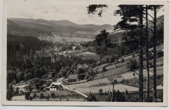 AK Foto Bad Altheide Partie am Höllenberg Polanica-Zdrój Schlesien Polen 1942