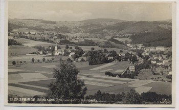 VERKAUFT !!!   AK Foto Blick nach Grünwald und Reinowitz Mšeno nad Nisou Rýnovice Jablonec Gablonz Böhmen Isergebirge Tschechien 1933