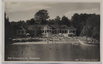 VERKAUFT !!!   AK Foto Bad Schachen am Bodensee Strandbad Lindau 1928
