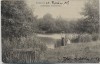 AK Darmstadt Jagdschloss Kranichstein mit Frau Kind und Schwäne 1907