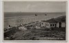 AK Foto Nordseebad Juist Strandpartie mit Cafe Pabst und Fahnen 1936 RAR