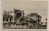 AK Schwerin Hauptbahnhof Landpoststempel Rampe 1954