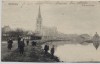 AK Wervik Wervicq Vue sur la Lys Ortsansicht mit Menschen Flandern Belgien 1925