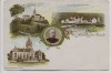 AK Gruss aus dem Altenburger Lande Schlösser Ernst Herzog von Sachsen-Altenburg 1900