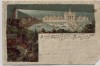 Litho Leipzig Gruss von der Sächsisch-Thüringischen Industrie-u. Gewerbeausstellung 1897