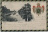 Präge-AK Jena Paradies mit Wappen 1901