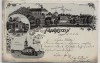 AK Litho Gruss aus Frauenstein Erzgebirge Parkschlösschen Kirche 1901
