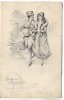 AK 2 Frauen im Pelzmantel Jugendstil Fröhliche Weihnachten ! 1904