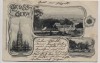 AK Gruss aus Gera Ortsansicht Johanniskirche Küchengarten 1903