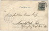 Präge-AK 3 Vögel mit Blumen goldverziert Die besten Glück-Wünsche zum Geburtstage 1906