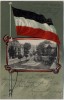 Passepartout AK Zittau Bismarckdenkmal mit Fahne 1902