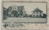 VERKAUFT !!!   AK Gruss aus Lechhausen Augsburg Gastwirtschaft zum Eisernen Kreuz viele Menschen 1903 RAR