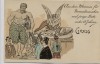 VERKAUFT !!!   Künstler-AK Lex Heinze Gruss aus dem Museum für Normalmenschen und junge Leute unter 18 Jahren Herkules Amor und Psyche 1900 RAR