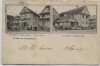 VERKAUFT !!!   AK Gruss aus Geispolsheim Wirtschaft z. grünen Baum Specereihandlung Elsass Frankreich 1907 RAR