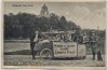 VERKAUFT !!!   AK Burgruine Tost Toszek in Schlesien Musikgruppe mit Fahrzeug Kr. Gleiwitz Polen 1920 RAR