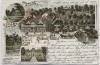 AK Litho Ziebigk bei Dessau Gruss vom Schweizerhaus 1897 RAR