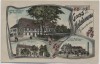 AK Gruss aus Holzhausen bei Schweickershain Gasthof Schule Fabrik bei Geringswalde Erlau 1922 RAR