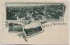 AK Gruss aus Thierhaupten Ansicht vom Kirchturm aus Schwaben Bayern 1900 RAR