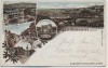 AK Litho Zuckmantel Zlaté Hory Ortsansicht Herminenhof ... Schlesien Tschechien 1898 RAR