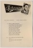 AK Liedkarte Klaus Gross Marana Beguine 1957