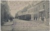 AK Comines Rue de la Republique mit Zug Feldpost 1.WK Lille Frankreich 1914