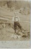 VERKAUFT !!!   AK Foto Gasthaus Veitenhof Kind mit Pfeife Kaisertal Kufstein Tirol Österreich 1901 RAR