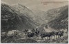 VERKAUFT !!!   AK Franzenshöhe und Stilfserjoch mit Pferdekutsche bei Prad Südtirol Italien 1907