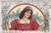 Litho Neuss am Rhein Neusser Nudeln- und Stärkefabrik Peter Jos. Schram Frau mit Blumen 1903 RAR