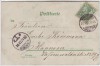 Präge-AK Litho Gruss aus ... Kleeblatt Hände reichend 1901