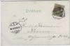 Künstler-AK Gruß aus ... Frau auf Bank Gedicht 1900