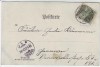 Künstler-AK Gruss aus ... Mann und Frau Jugendstil 1901