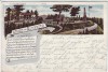 VERKAUFT !!!   Litho Gruss vom Burgberg bei Bad Harzburg Hotel Brocken Canossasäule Gedicht 1898
