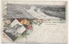AK Litho Fernblick vom Plateau Drachenfels auf das Rheintal Königswinter 1899