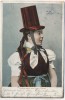 AK Volkstracht aus dem Elztal Schwarzwald Frau mit Zylinder 1906