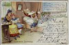 AK Litho Liedkarte Gruss aus dem Vogtlande Vogtländische Bauernwiege 1906