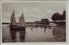 AK Leipzig Knauthain Stausee mit Schiffen 1955