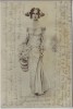 Künstler-AK Frau mit Blumentopf Jugendstil M.M.Vienne Nr. 116 1904
