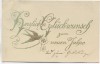 Präge-AK Herzlichen Glückwunsch zum neuen Jahre Taube mit Kleeblatt Goldschrift 1911