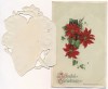 Präge-AK Klappkarte A Joyful Christmas Efeu mit Winterstern John Wisch 1914 RAR